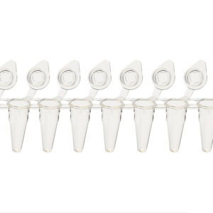 PCR Strip of 8, Low Profile 0.1ml, Flat Optically Clear