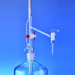 Automatic Burettes, FAVORIT ® Class AS, Pellet pattern, Amber graduation, Schellbach with lateral PTFE spindle stopcock and intermediate PTFE key stopcock
