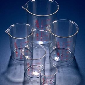 Beakers, low form, printed graduations, PMP (TPX)