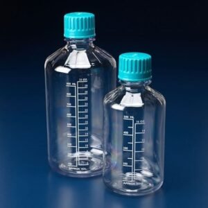 Bottles, Boston round, narrow neck, polycarbonate