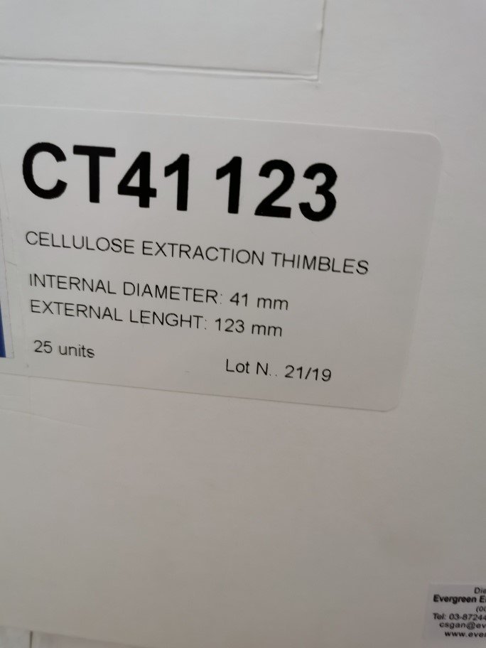 Cellulose Extraction Thimbles - Image 2