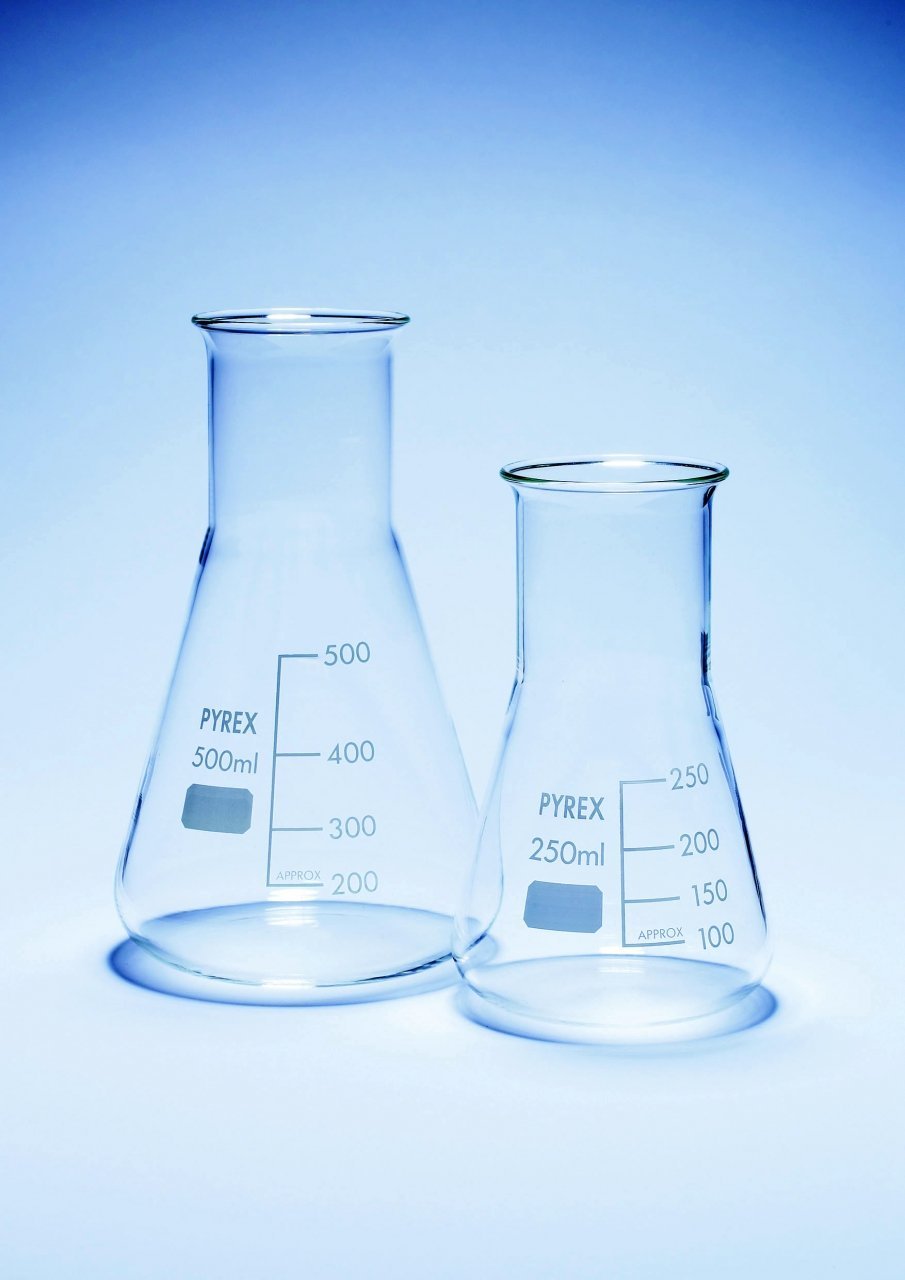 Conical Flasks, Wide Neck