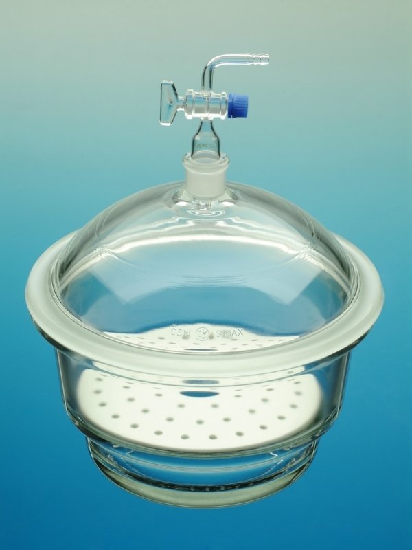 Desiccator, Borosilicate Glass, Vacuum with Stopcock, Duran