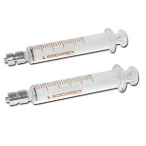 Glass Syringes, Reusable, Metal Luer Nozzles