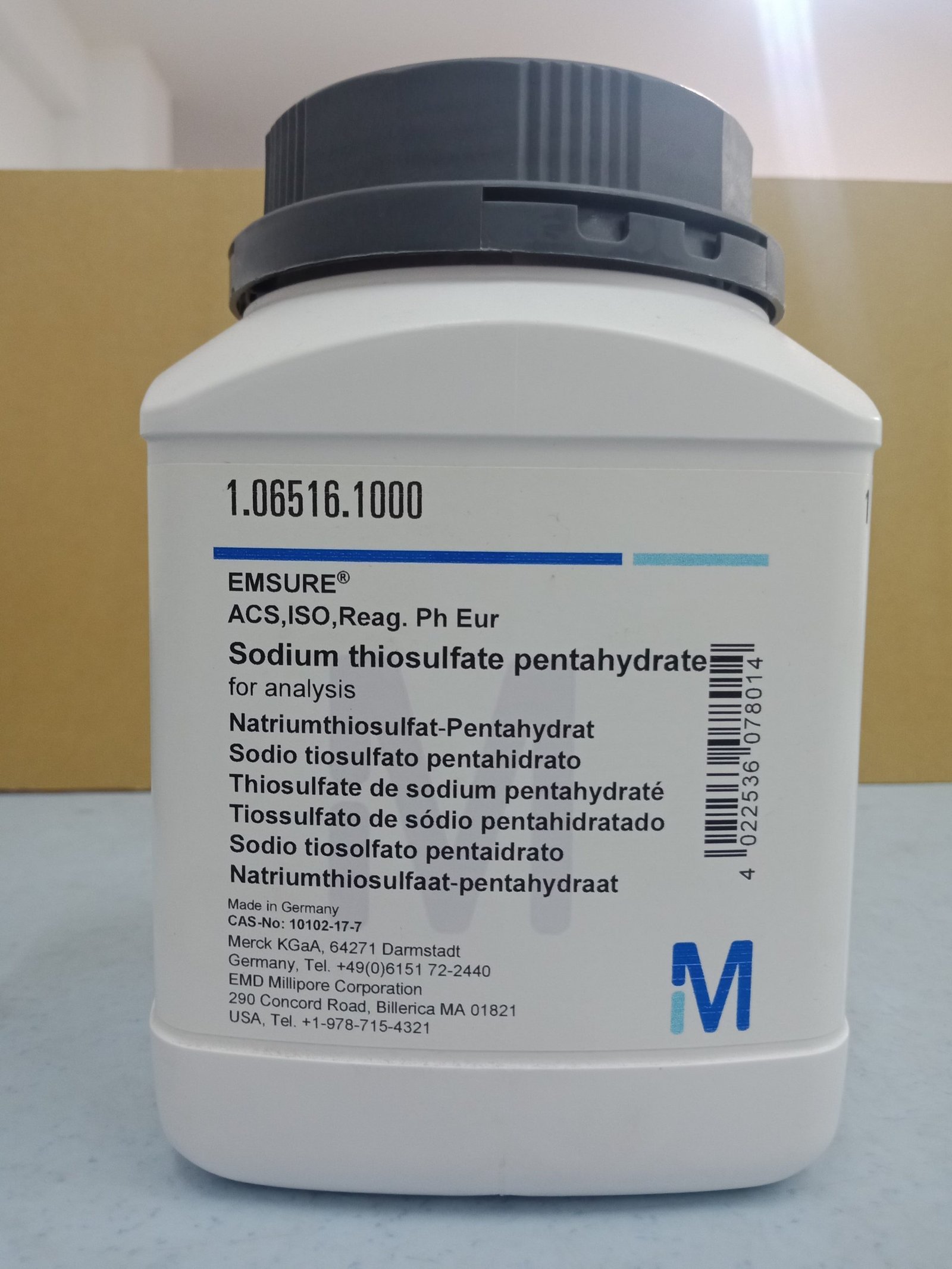 Sodium thiosulfate pentahydrate for analysis EMSURE® ACS,ISO,Reag. Ph Eur