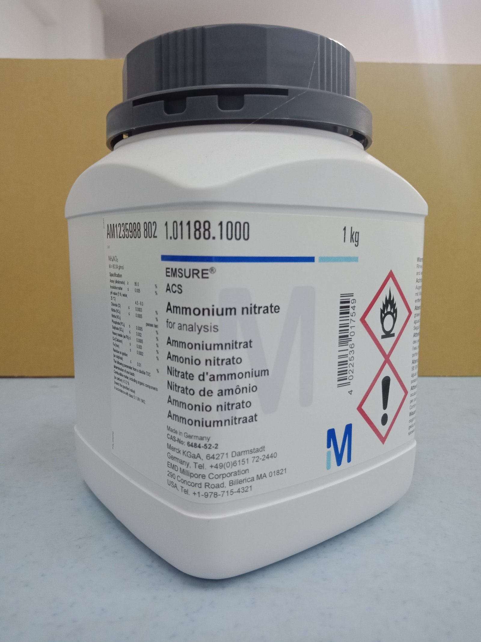 Ammonium nitrate for analysis EMSURE® ACS