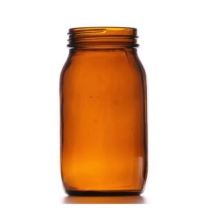 Jars, Powder Jars, Amber Glass